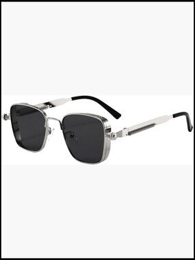 Steampunk Vintage Square Sunglasses Metal Frame Unisex Retro